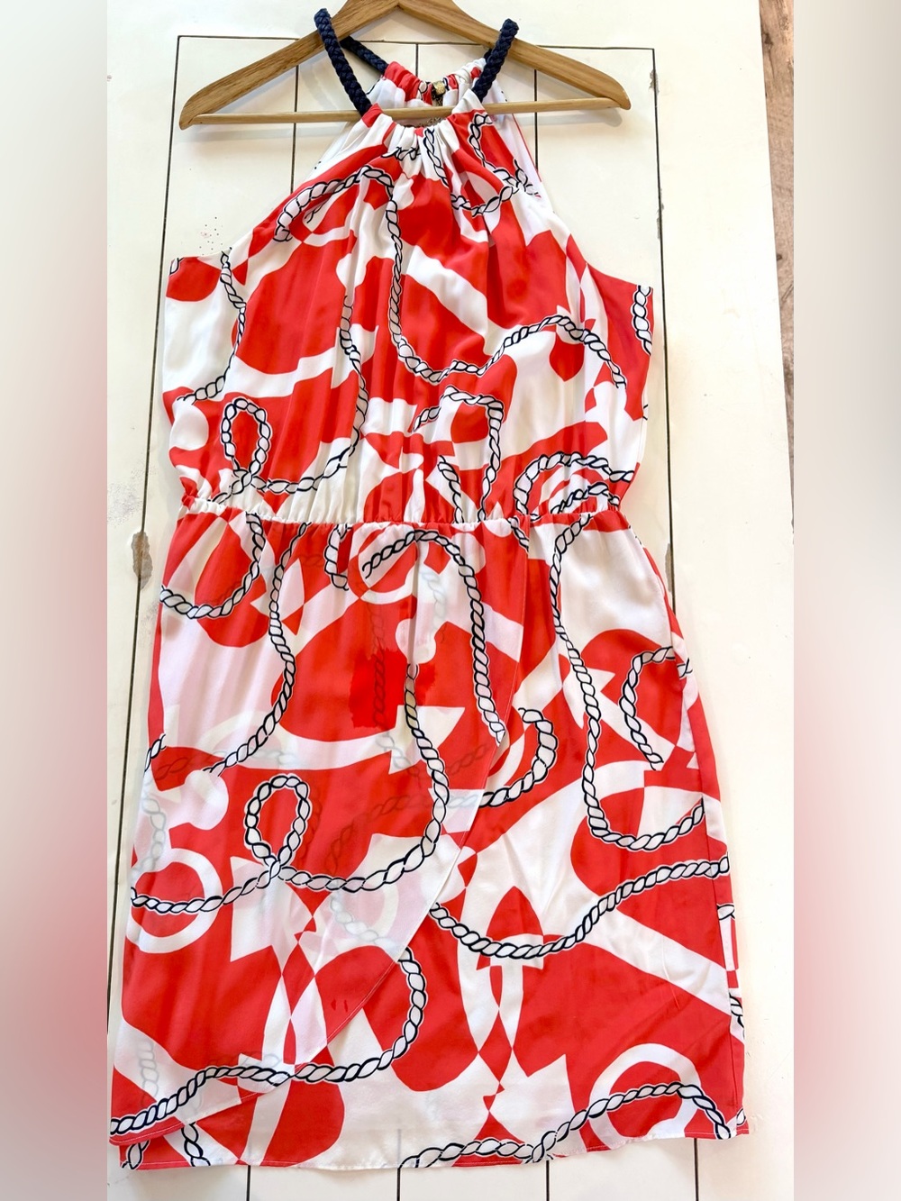 Lilly Pulitzer Tango Orange Booze Cruise Kenner Dress 100% Silk Size Large